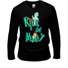 Лонгслів Rick and Morty з персонажами в написі
