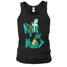 Мужская майка Rick and Morty с персонажами в надписи