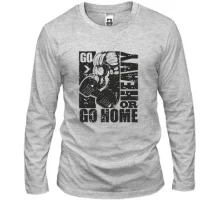 Лонгслив с надписью "Go heavy or go home"
