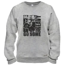 Свитшот с надписью "Go heavy or go home"