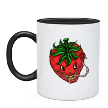Чашка зі злою полуничкою