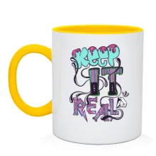 Чашка з написом Keep it real