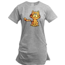 Туника с мультяшным рыжим котом