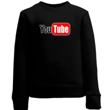Детский свитшот с логотипом You tube (без градиента)