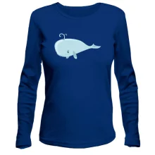 Жіночий лонгслів з ілюстрованим китом
