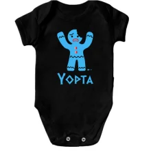 Детское боди с печенькой и надписью Yopta