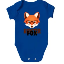 Детское боди с лисицей Hipster Fox