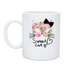 Чашка Sweet cat (из цветов)