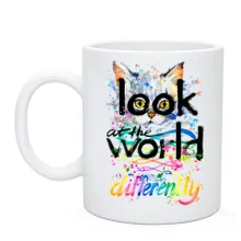 Чашка с котенком Look at the world differently