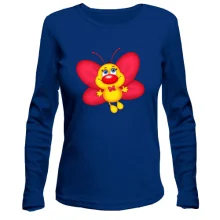 Жіночий лонгслів з жовтим метеликом