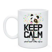 Чашка Keep calm and don't eat after 6 pm с пандой