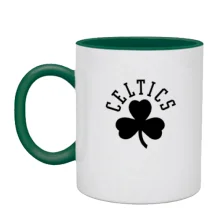 Чашка с клевером и надписью «Celtics»