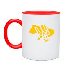 Чашка Мапа України з гербом