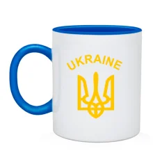Чашка с надписью «Ukraine» и тризубом