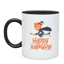 Чашка Ведьма на метле - Happy Halloween