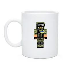 Чашка Воїн ЗСУ у стилі Minecraft