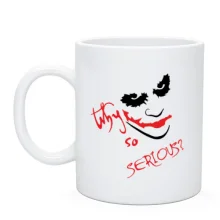Чашка з обличчям Джокера «Why so serious?»