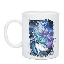 Чашка c единорогом "Enjoy the universe"