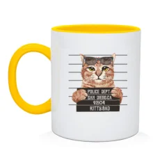 Чашка із заарештованим котом 