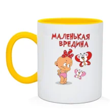 Чашка с девочкой и бабочками"Маленькая вредина"