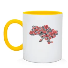 Чашка с петриковской росписью 