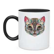 Чашка с узорчатым котом