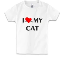 Детская футболка I love my cat