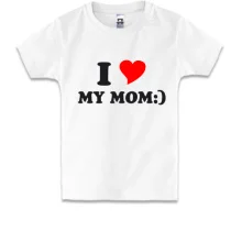Детская футболка I love my mom