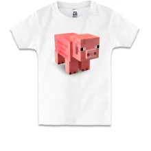Детская футболка Minecraft Pig