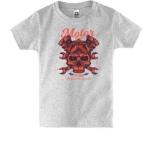 Дитяча футболка Motor Red Skull
