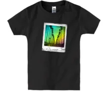 Дитяча футболка Polaroid Summer Time з пальмами