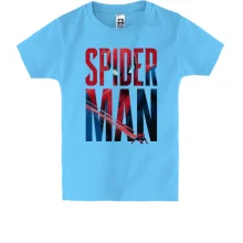 Детская футболка с надписью Spider-Man и паутиной