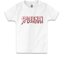 Детская футболка с контурной надписью Spider-Man
