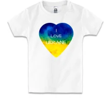Детская футболка "I love Ukraine" на сердце