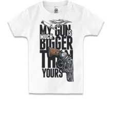 Детская футболка my gun is much bigger than yours