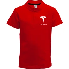 Детская футболка поло с лого Tesla