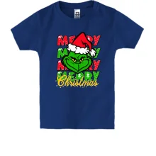 Детская футболка с Гринчем "Merry merry merry"
