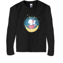 Детский лонгслив Baby rabbit on the moon