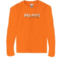 Детский лонгслив Believe in Your Self (Верь в себя) (Вышивка)