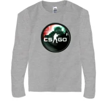 Детский лонгслив с круглой эмблемой CS GO