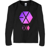 Детский лонгслив EXO (розовый логотип)