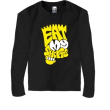 Детская футболка с длинным рукавом Eat my shirts в виде Симпсона