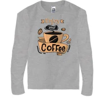 Детский лонгслив Enjoy your coffee