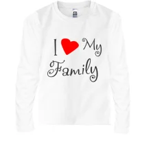 Дитячий лонгслів I Love My Family