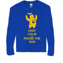 Детский лонгслив Keep calm and praise the sun