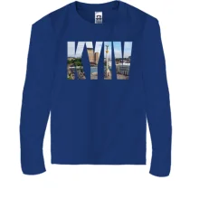 Дитячий лонгслів з написом «KYIV» і панорамою Майдану