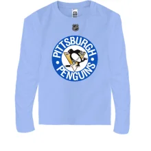 Детский лонгслив Pittsburgh Penguins с эмблемой в синем круге