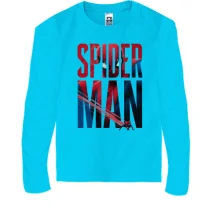 Детский лонгслив с надписью Spider-Man и паутиной