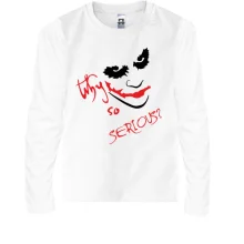 Дитячий лонгслів з обличчям Джокера «Why so serious?»