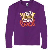 Детский лонгслив "Be yourself stay cool"